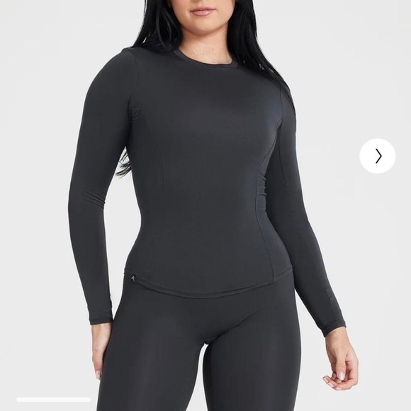 NWT Oner Active MELLOW SOFT LONG SLEEVE TOP Coal S - Picture 1 of 2
